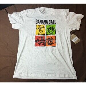 EvoShield Banana Ball T-Shirt Men's Large White Graphic Tee Savannah Bananas